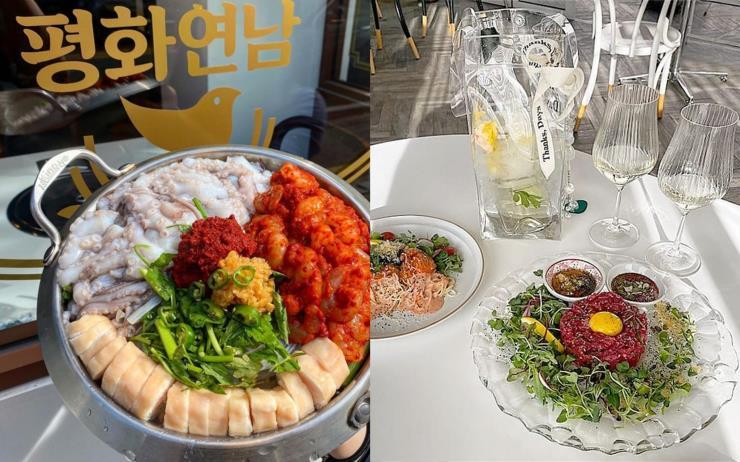 좌: 평화연남 @pyeonghwa_yeonnam / 우: 육회바 육식공룡 @yookgong_seoul