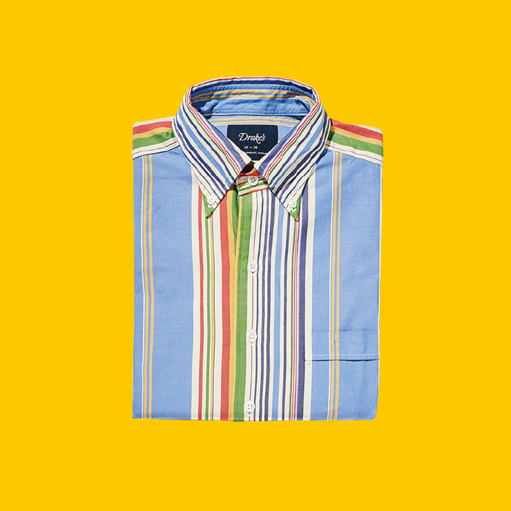 멀티컬러 스트라이프 옥스퍼드 셔츠 36만9000원 드레익스.