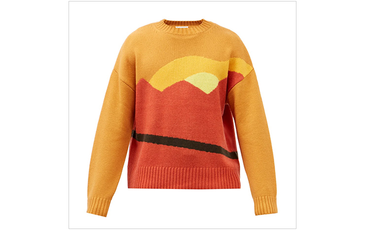  JW 앤더슨 & 랜드스케이프 자카드 울 블렌드 스웨터, 717 USD