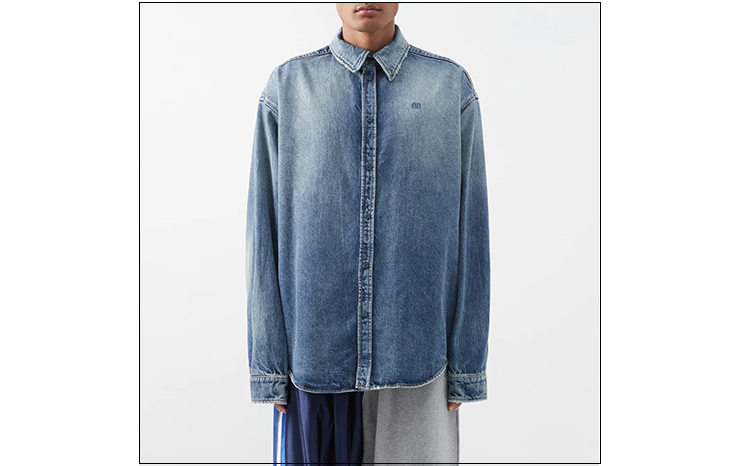 발렌시아가 & 빈티지 데님 오버사이즈 셔츠, $1,140 USD