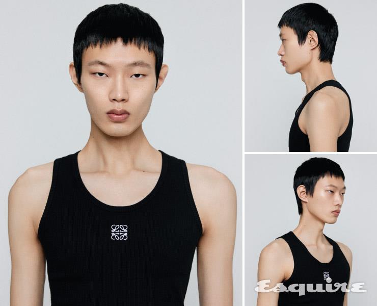  블랙 탱크톱 99만원 로에베. PHOTOGRAPHER 장기평 HAIR 오지혜 MAKEUP 서아름