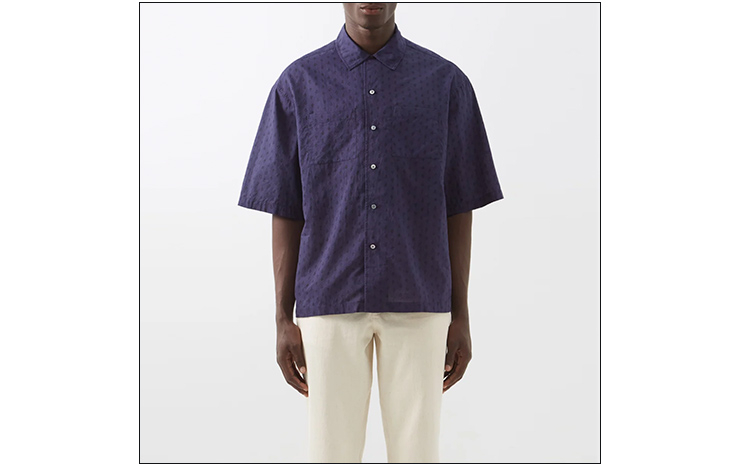 이토 & 프린트 코튼 블렌드 보일 셔츠, $287 USD