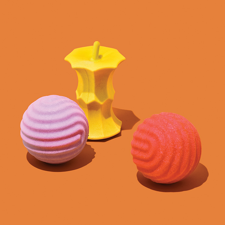 웨이브 토이 볼 각 3500원, 애플 토이 5000원 모두 피단스튜디오.