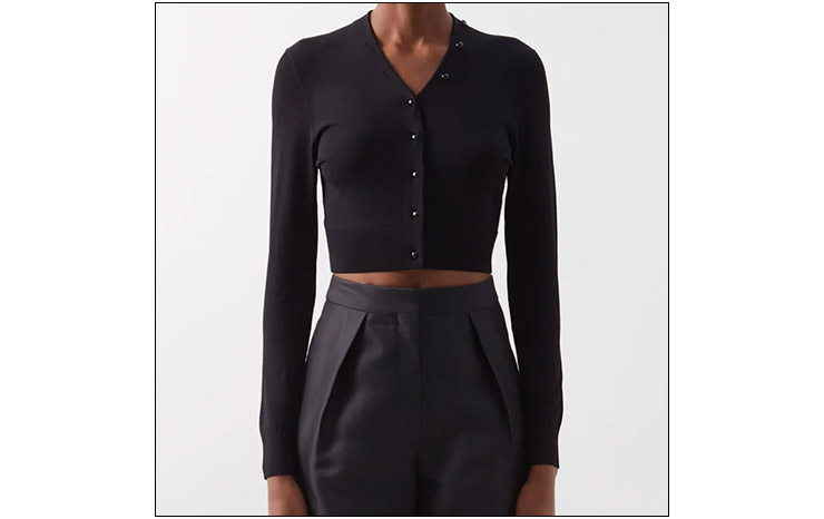 로에베 & 크롭 저지 가디건, $1,152 USD