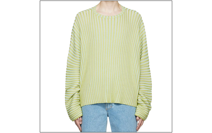 에크하우스 라타 & 그린 앤 블루 스트라이프 스웨터, $500 USD