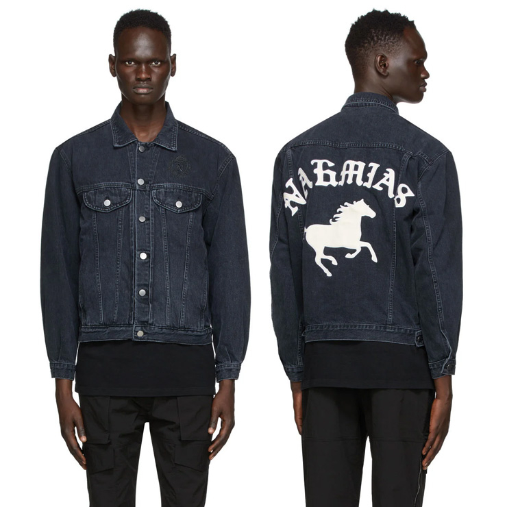 Black Denim Trucker Jacket, $905 USD