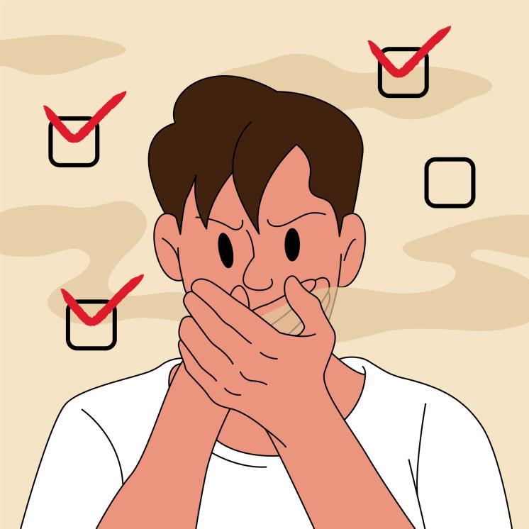 입 냄새 자가진단법