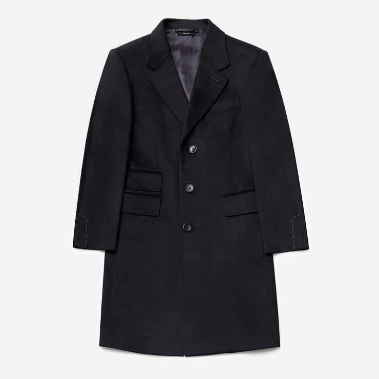 티켓 포켓이 달린 블랙 싱글브레스트 코트 700만원 톰 포드.