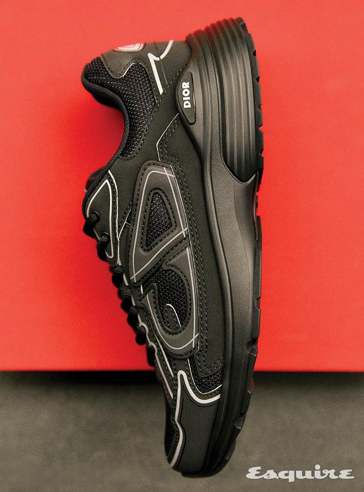 블랙 메시 & 테크니컬 패브릭 B30 스니커즈 가격 미정 디올 맨.