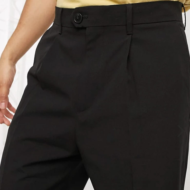 Weekday Conrad Wide Trousers in Black, $87 USD