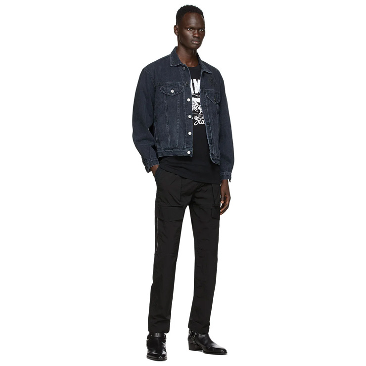 Black Denim Trucker Jacket, $905 USD