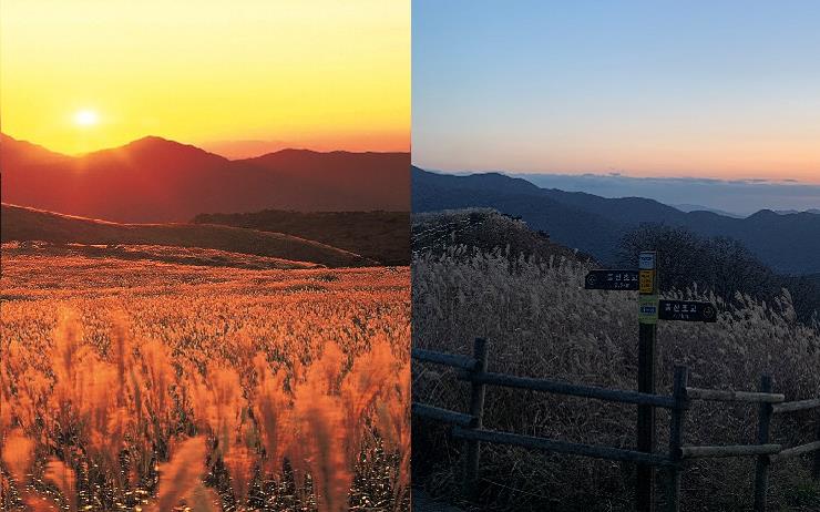 좌: 간월재 / 우: 민둥산