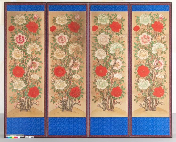 모란도 병풍 / 국립중앙박물관 제공