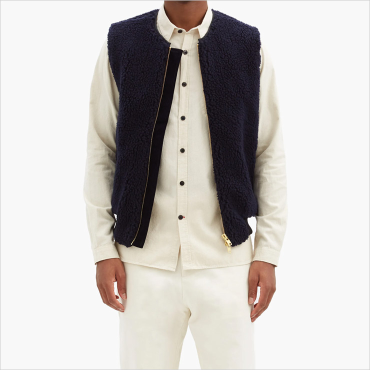 올리버 스펜서 헌스톤 지퍼 플리스 베스트, $349 USD