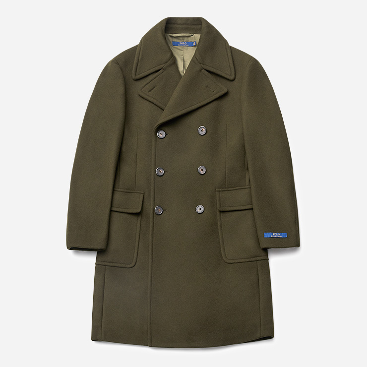 올리브 그린 더블브레스트 코트 159만원 폴로 랄프 로렌.
