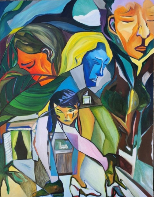 폭풍의 언덕 1> Oil on Canvas, 91x117cm, 2020. 갤러리하리 블로그.