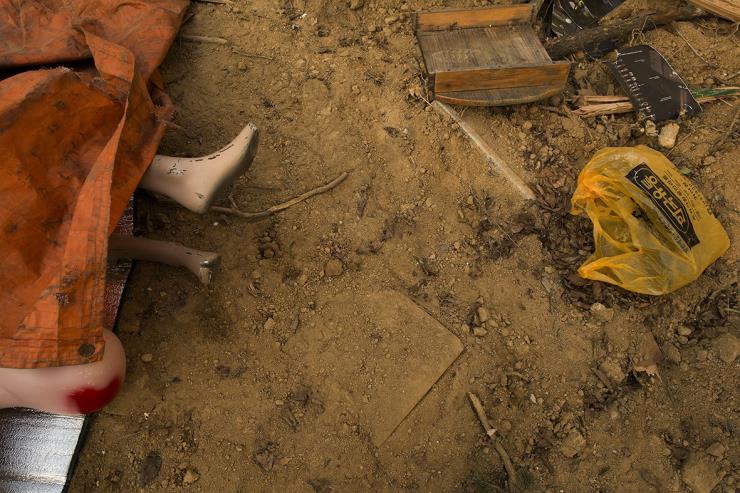 <Simulation of tragedy #2> Pigment print, 100X150cm, 2018. 일우재단.