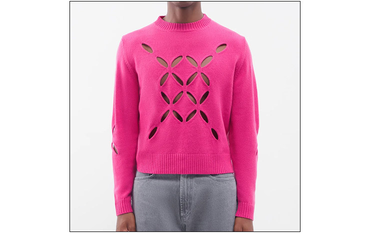  스테판 쿡 & 컷아웃 울 스웨터, $550 USD