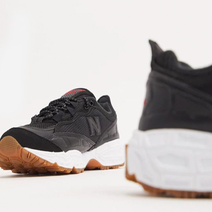 New Balance 801 chunky trail trainers in black, $126.33 USD