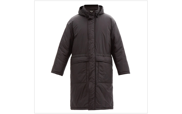 오라리 & 드로우스트링 웨이스트 후드 패딩 나일론 파카, $1,161 USD