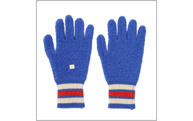  아크네 스튜디오 & 페이스 패치 울 플리스 장갑, $175 USD