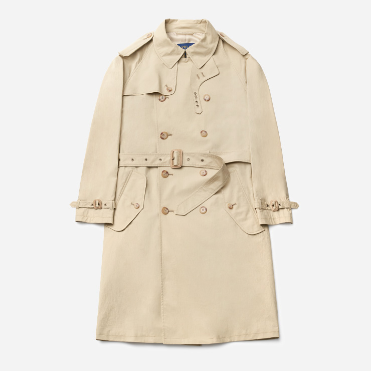 베이지 더블브레스트 트렌치코트 159만원 폴로 랄프 로렌.