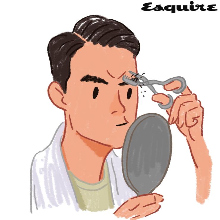 남자 눈썹 간편하게 정돈하는 방법 4